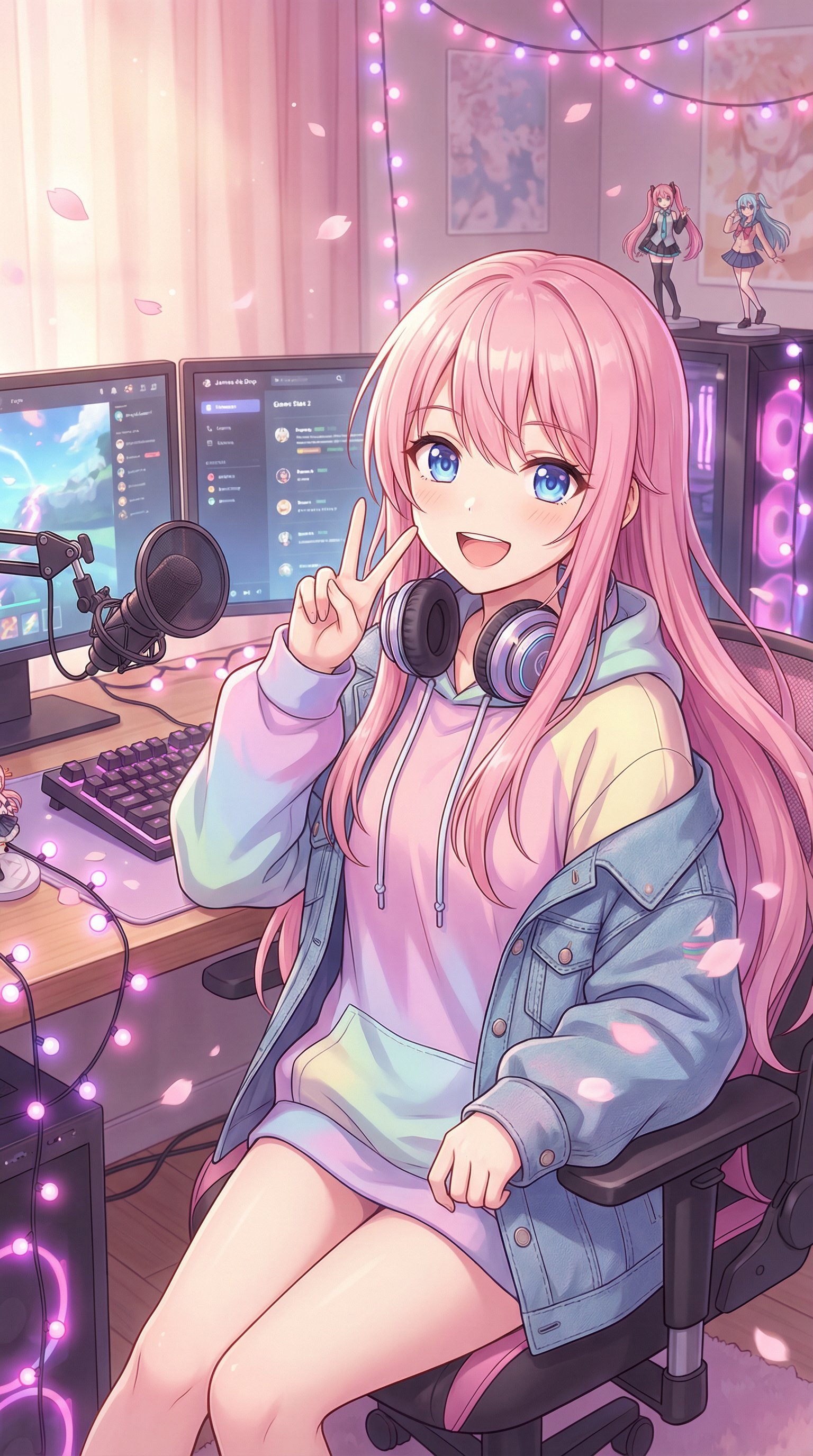 蜜桃传媒原创视频 - 粉发少女的直播日常